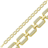 Silver Gold Zircon Stone Women's Bracelet
